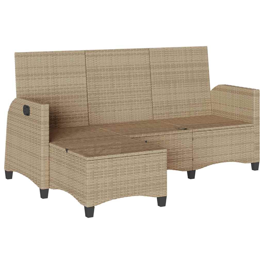 vidaXL Rozkładana Sofa Ogrodowa z Poduszkami w Kształcie Litery L