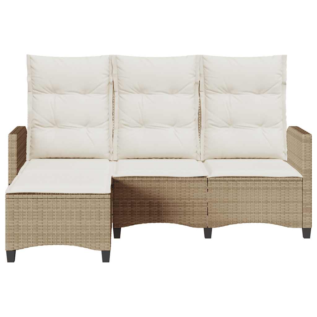 vidaXL Rozkładana Sofa Ogrodowa z Poduszkami w Kształcie Litery L