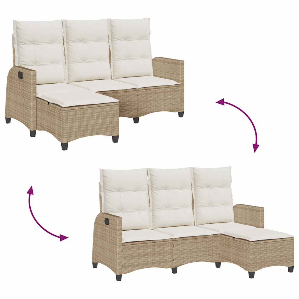 vidaXL Rozkładana Sofa Ogrodowa z Poduszkami w Kształcie Litery L