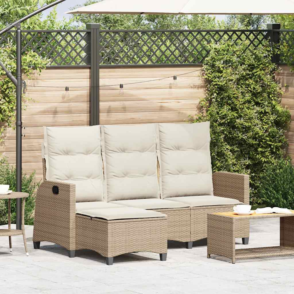 vidaXL Rozkładana Sofa Ogrodowa z Poduszkami w Kształcie Litery L