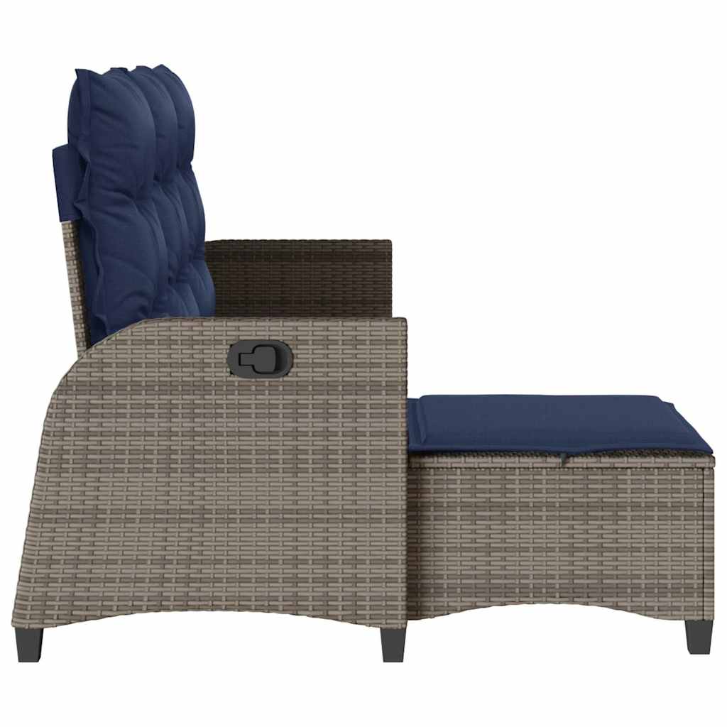 vidaXL Rozkładana Sofa Ogrodowa z Poduszkami L-kształtna Szara