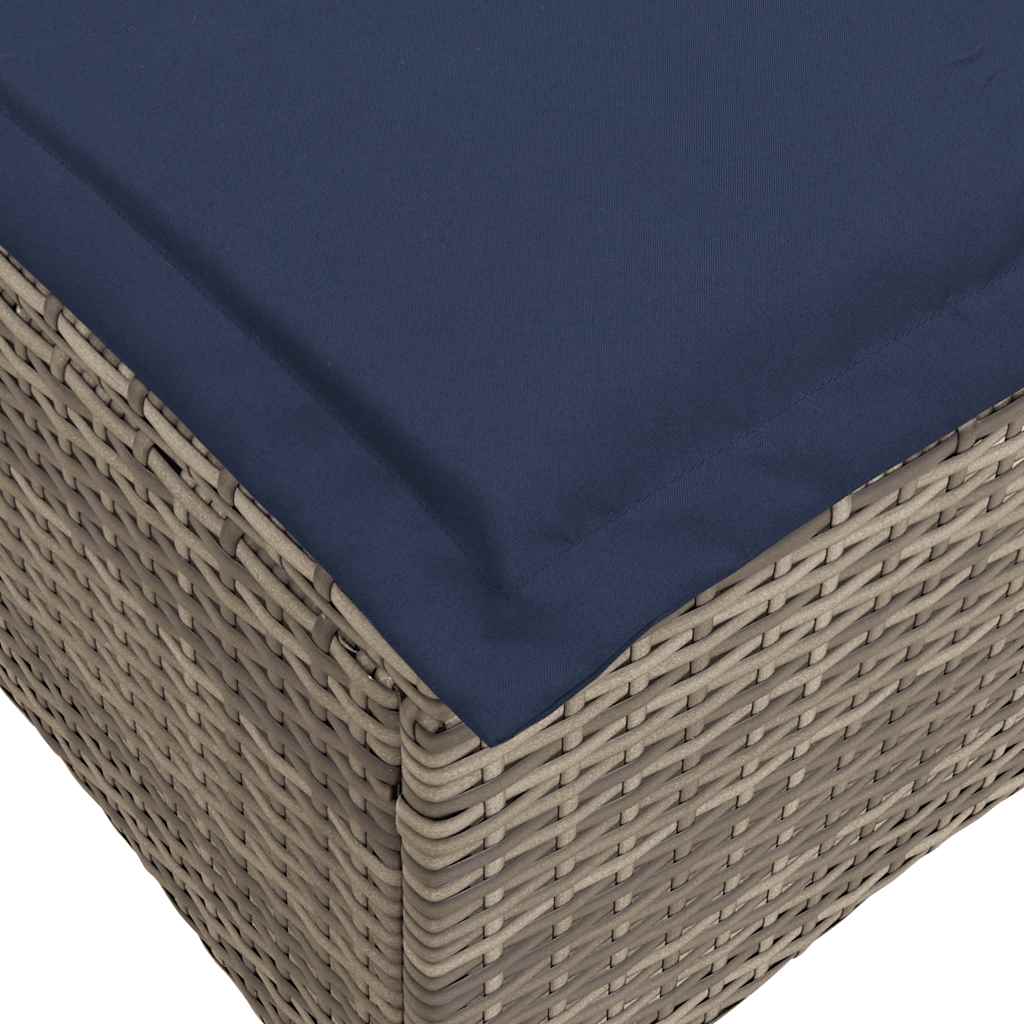vidaXL Rozkładana Sofa Ogrodowa z Poduszkami L-kształtna Szara