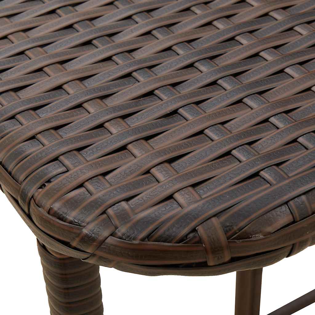 vidaXL Składany stół ogrodowy Brązowy 90x51x75 cm Polirattan