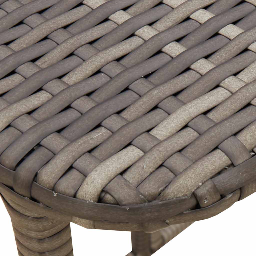 vidaXL Składany stół ogrodowy szary 90x51x75 cm polirattan