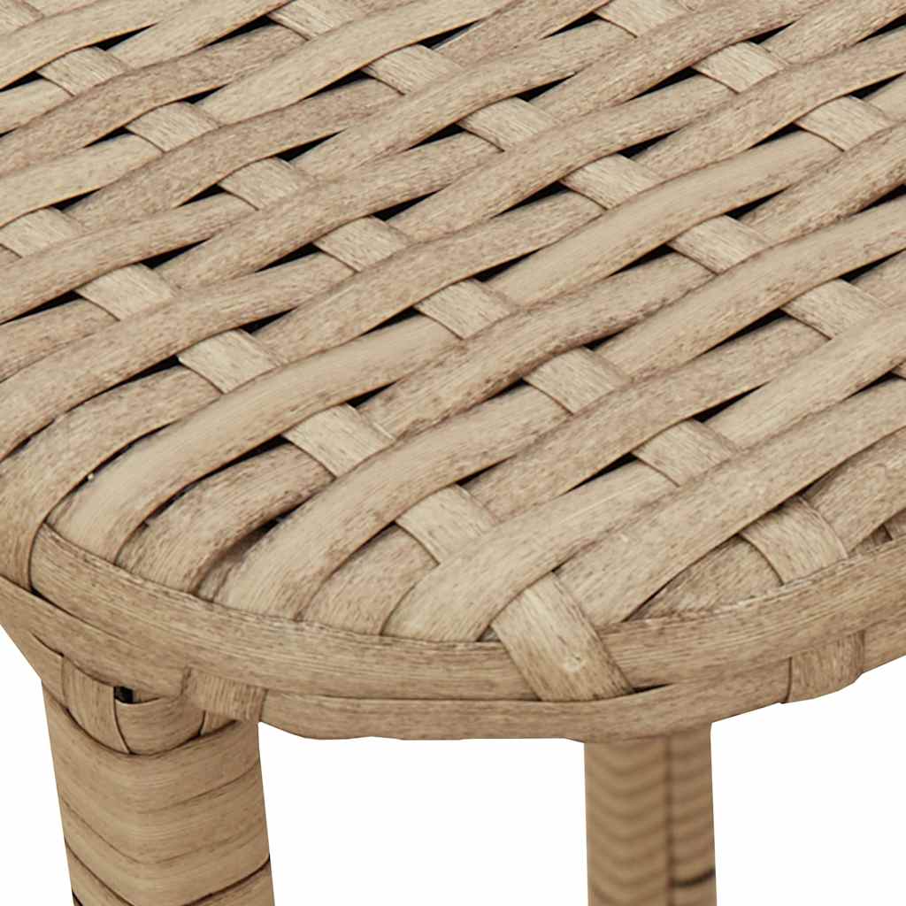 vidaXL Składany stół ogrodowy beżowy 90x51x75 cm polirattan