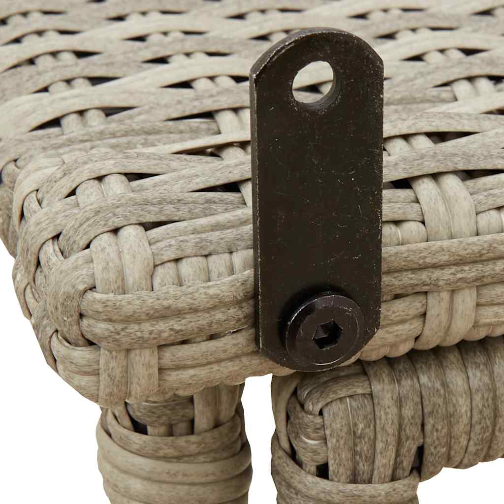 vidaXL Składany stół ogrodowy Jasnoszary 90x51x75 cm Polirattan