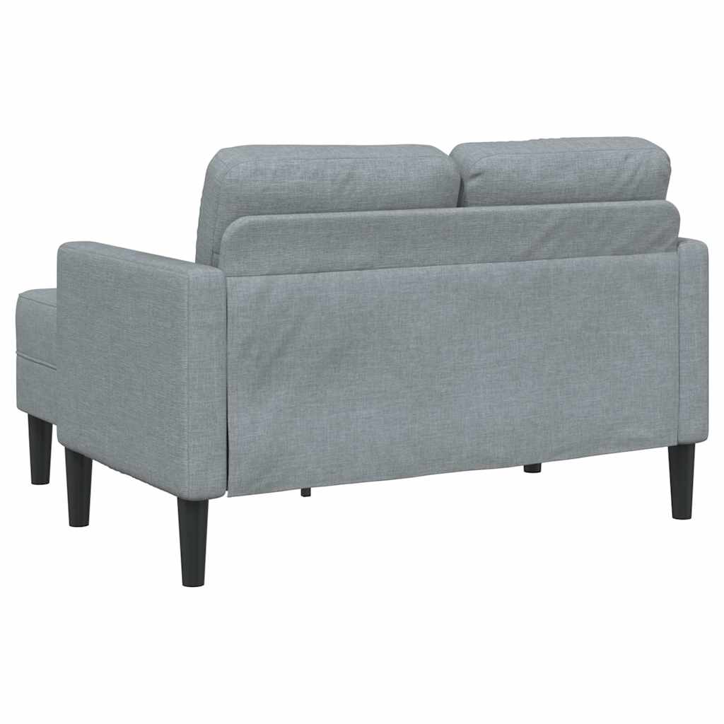 vidaXL Sofa 2-osobowa z szezlongiem w kształcie litery L, jasnoszara