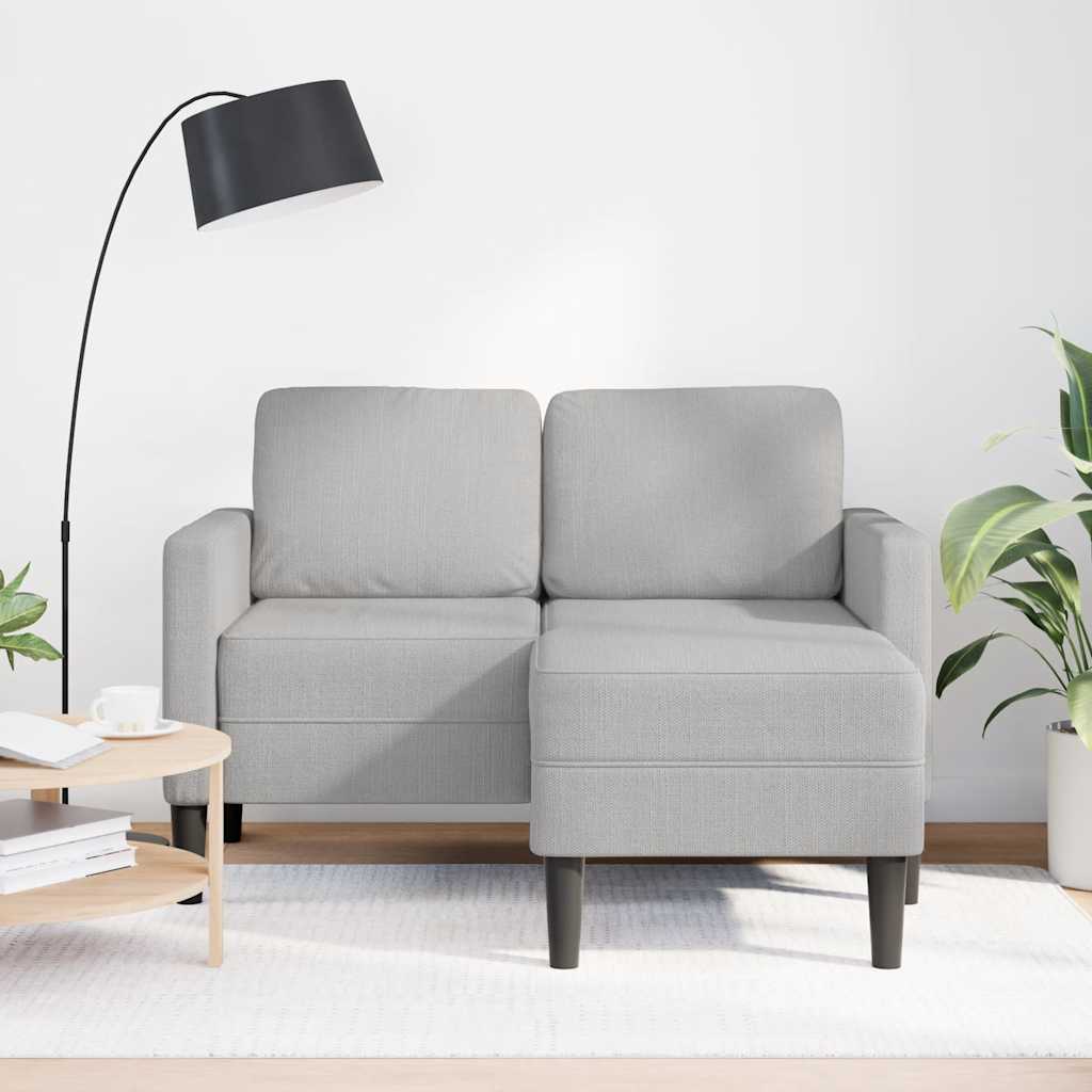 vidaXL Sofa 2-osobowa z szezlongiem w kształcie litery L Cloud Grey