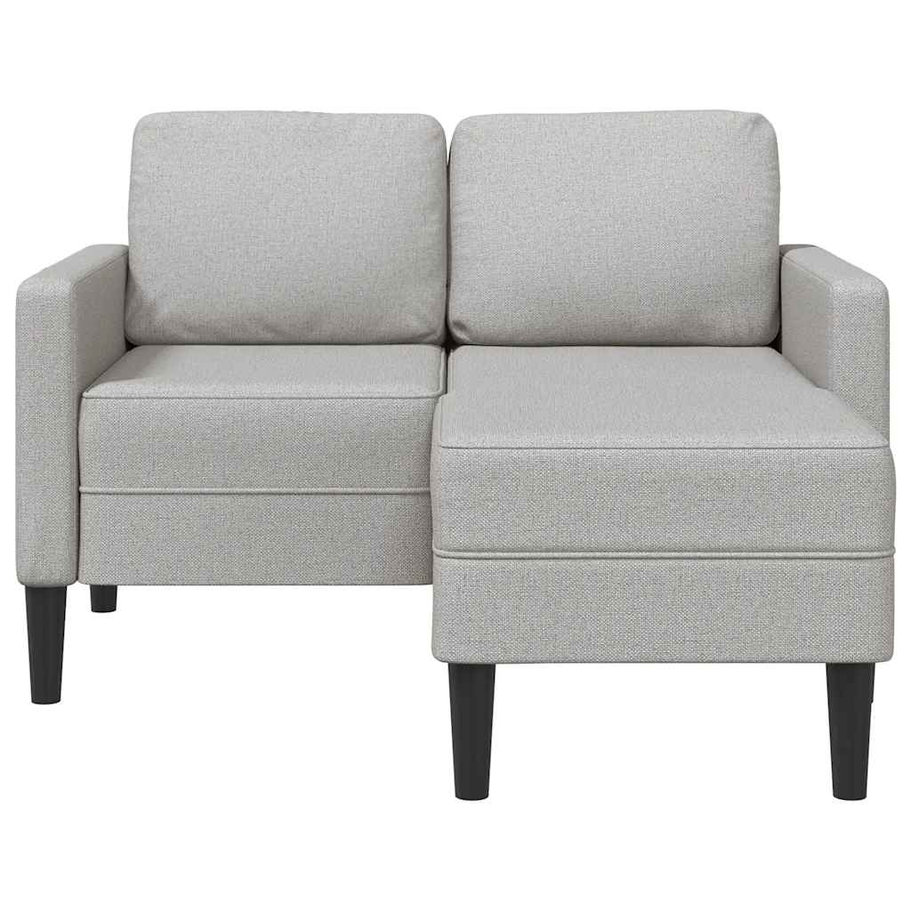 vidaXL Sofa 2-osobowa z szezlongiem w kształcie litery L Cloud Grey