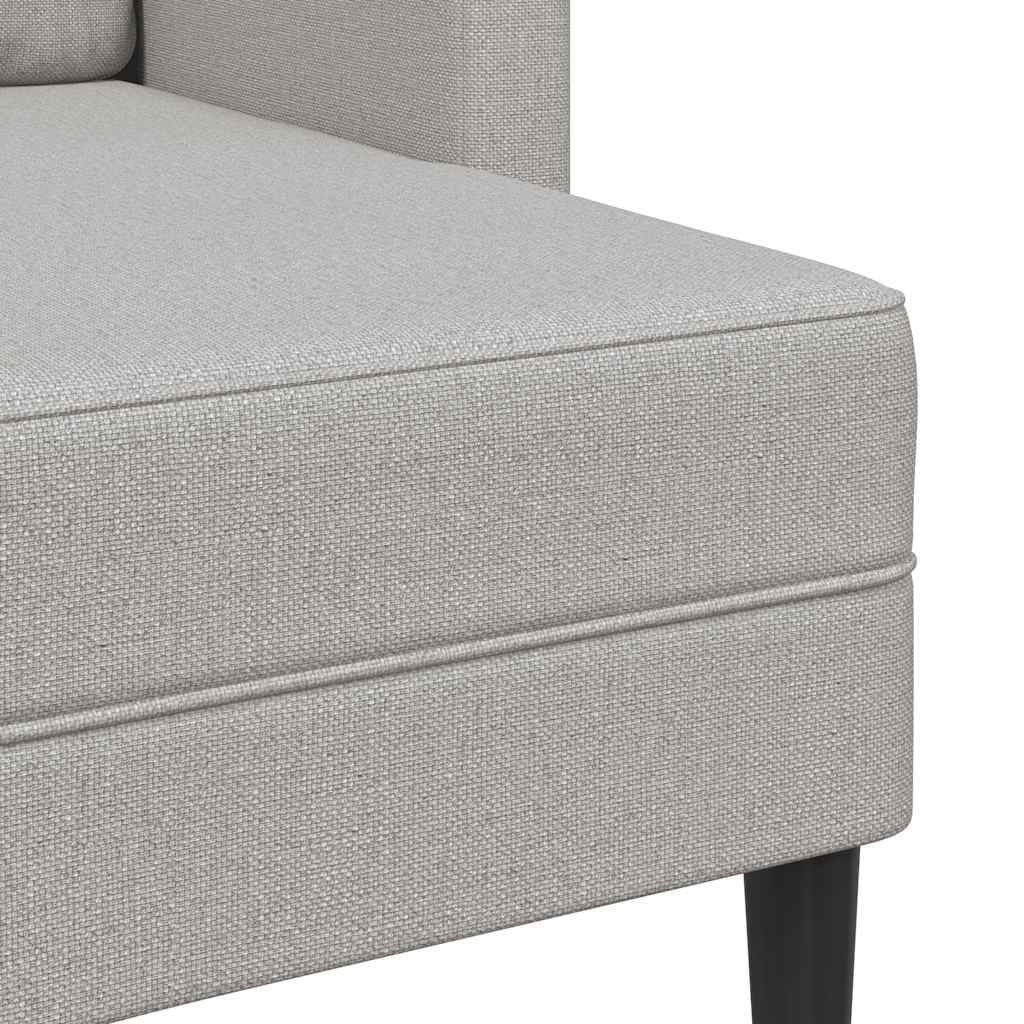 vidaXL Sofa 2-osobowa z szezlongiem w kształcie litery L Cloud Grey