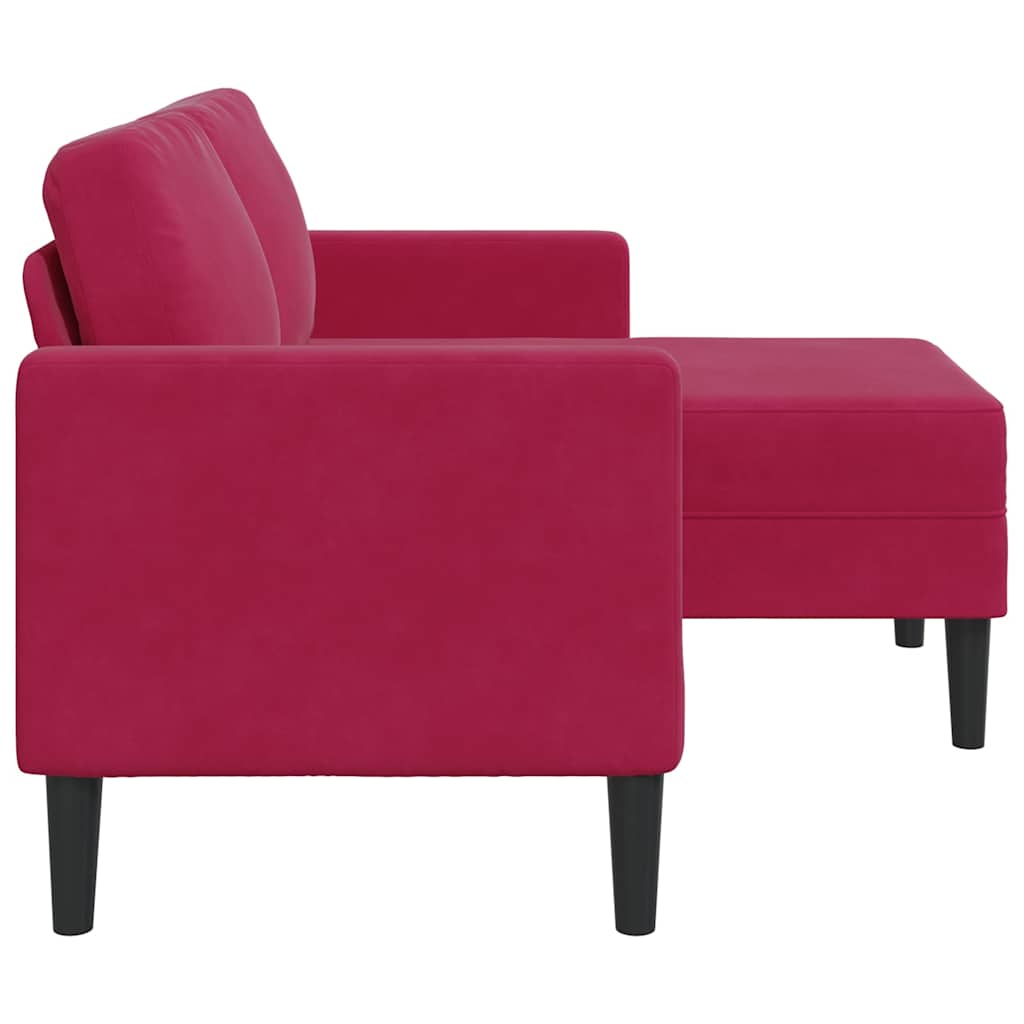 vidaXL Sofa 2-osobowa z szezlongiem w kształcie litery L