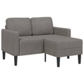 vidaXL Sofa 2-osobowa z szezlongiem w kształcie litery L, jasnoszara