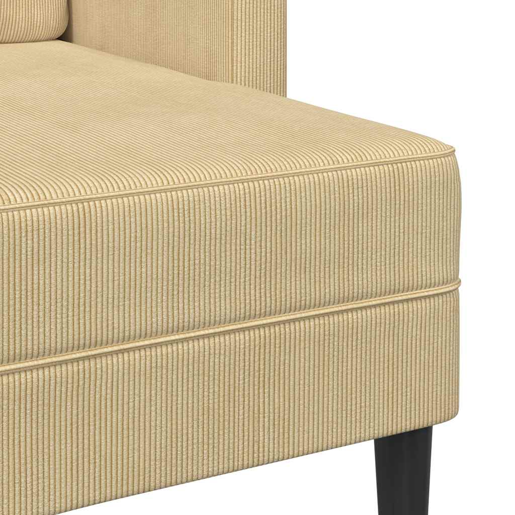 vidaXL Sofa 2-osobowa z szezlongiem w kształcie litery L Szarozielony