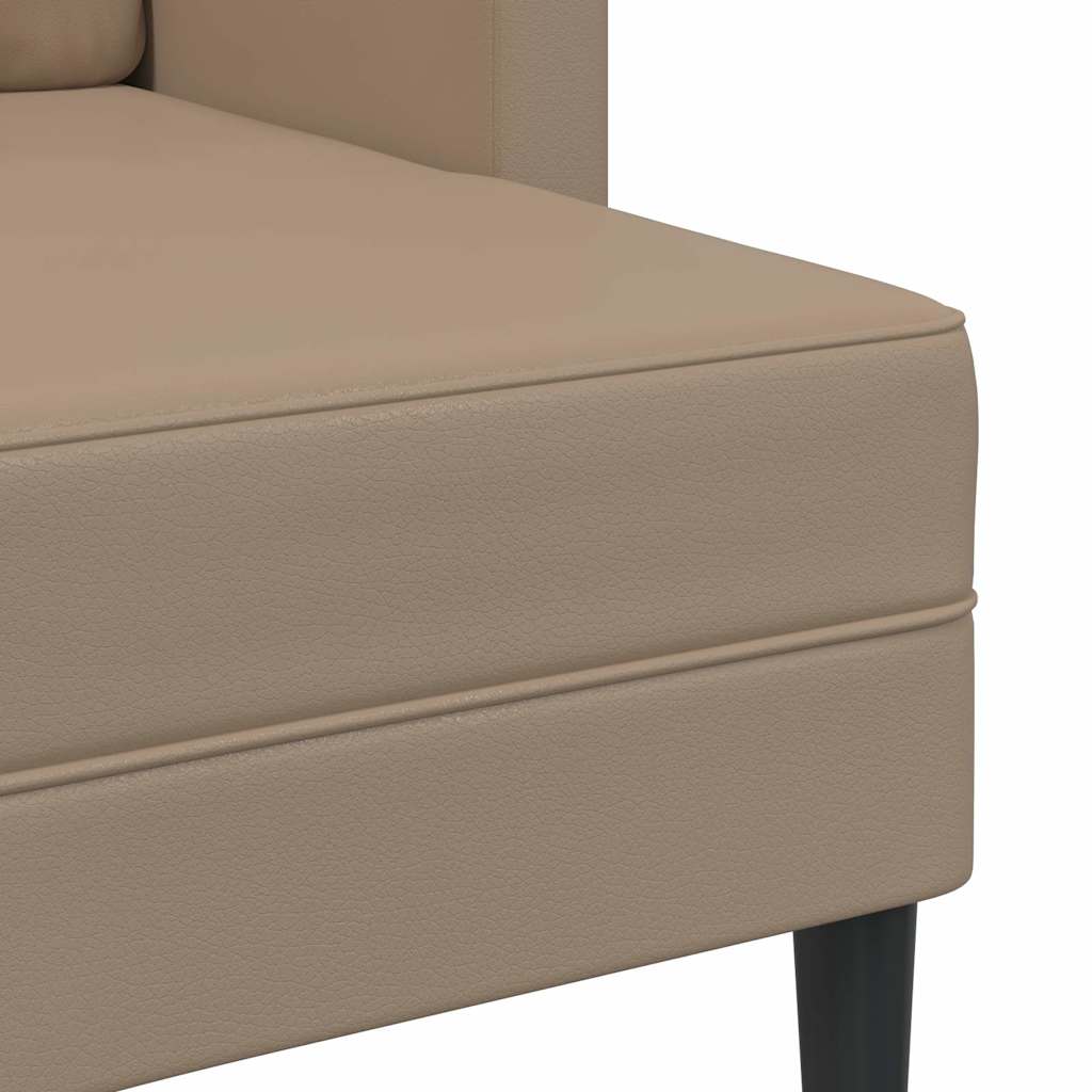 vidaXL Sofa 2-osobowa z szezlongiem w kształcie litery L Cappuccino