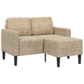 vidaXL Sofa 2-osobowa z szezlongiem w kształcie litery L, jasnoszara