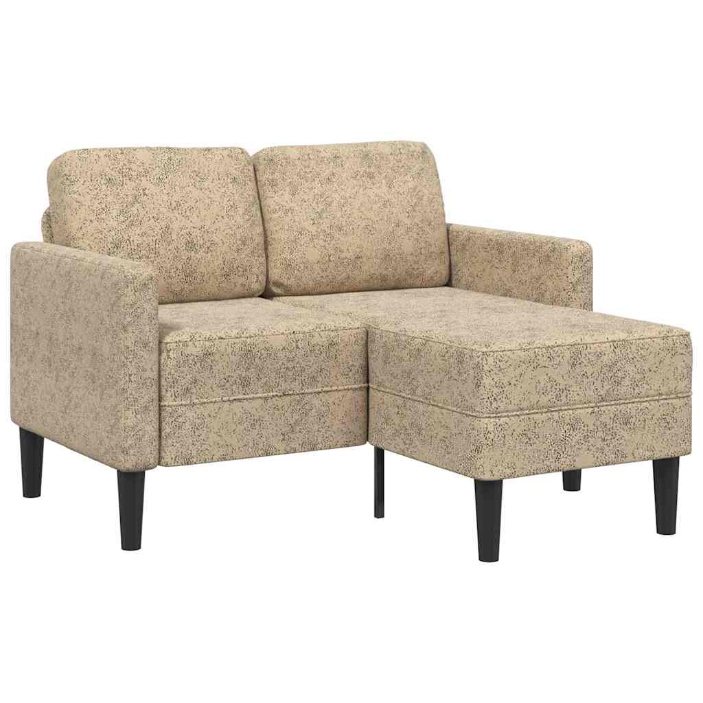 vidaXL Sofa 2-osobowa z szezlongiem w kształcie litery L, jasnoszara