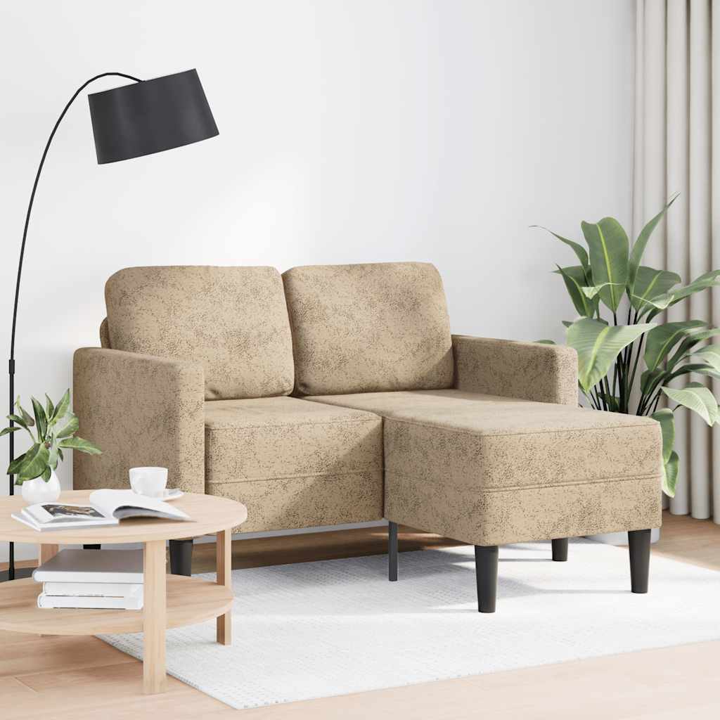 vidaXL Sofa 2-osobowa z szezlongiem w kształcie litery L, jasnoszara