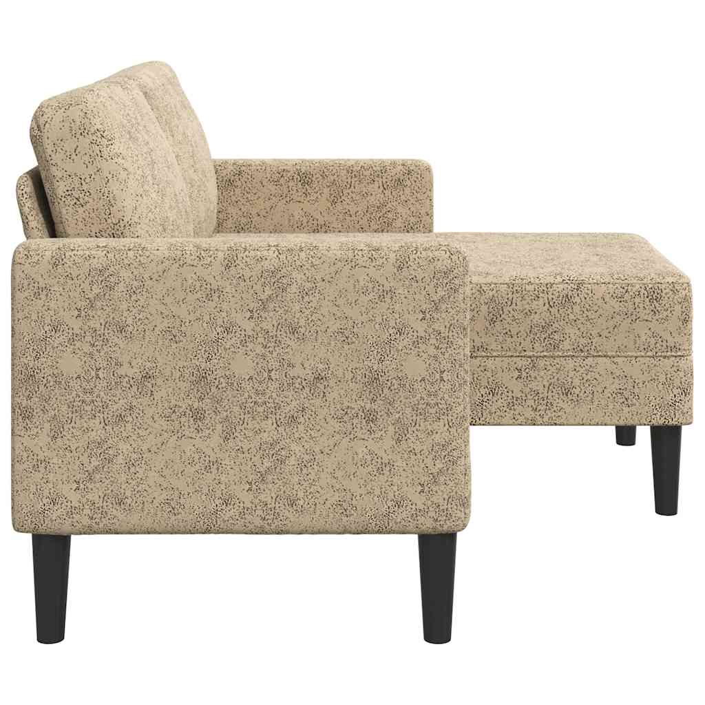 vidaXL Sofa 2-osobowa z szezlongiem w kształcie litery L, jasnoszara