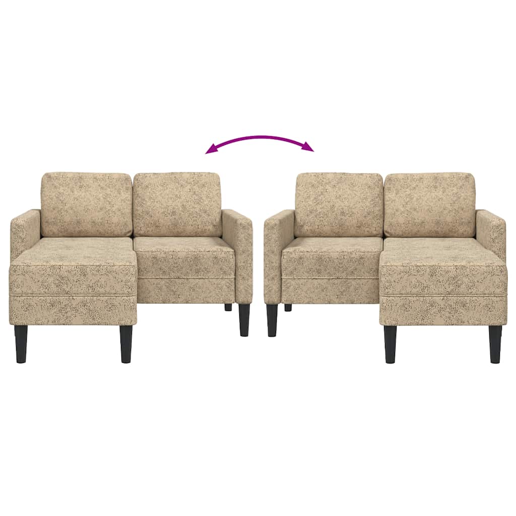 vidaXL Sofa 2-osobowa z szezlongiem w kształcie litery L, jasnoszara
