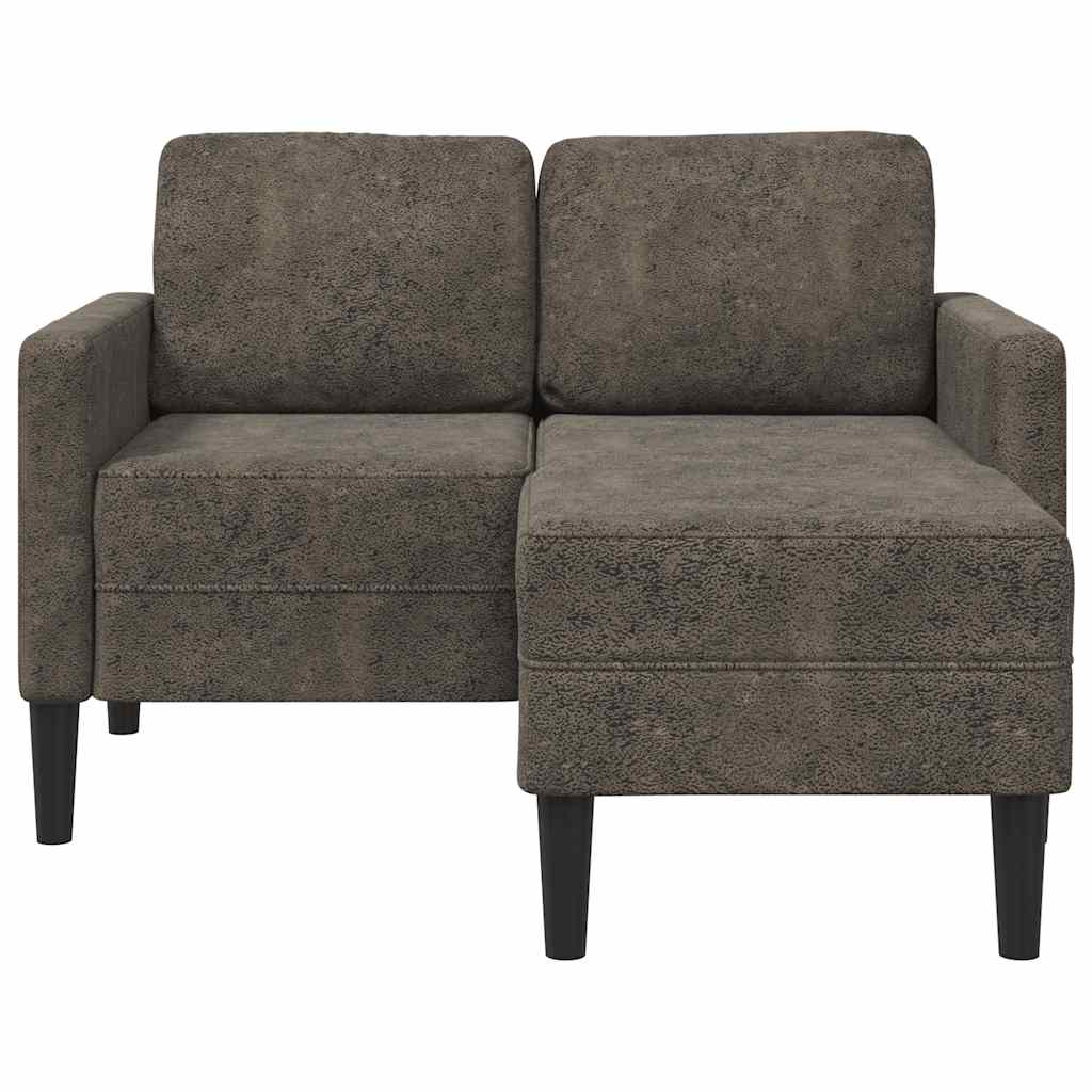 vidaXL Sofa 2-osobowa z szezlongiem w kształcie litery L Ciemnoszara
