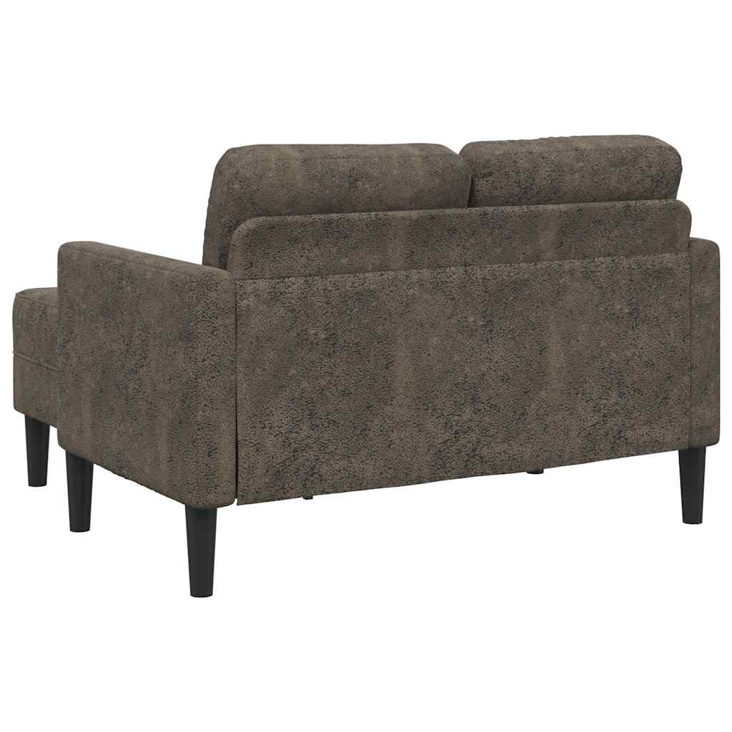 vidaXL Sofa 2-osobowa z szezlongiem w kształcie litery L Ciemnoszara
