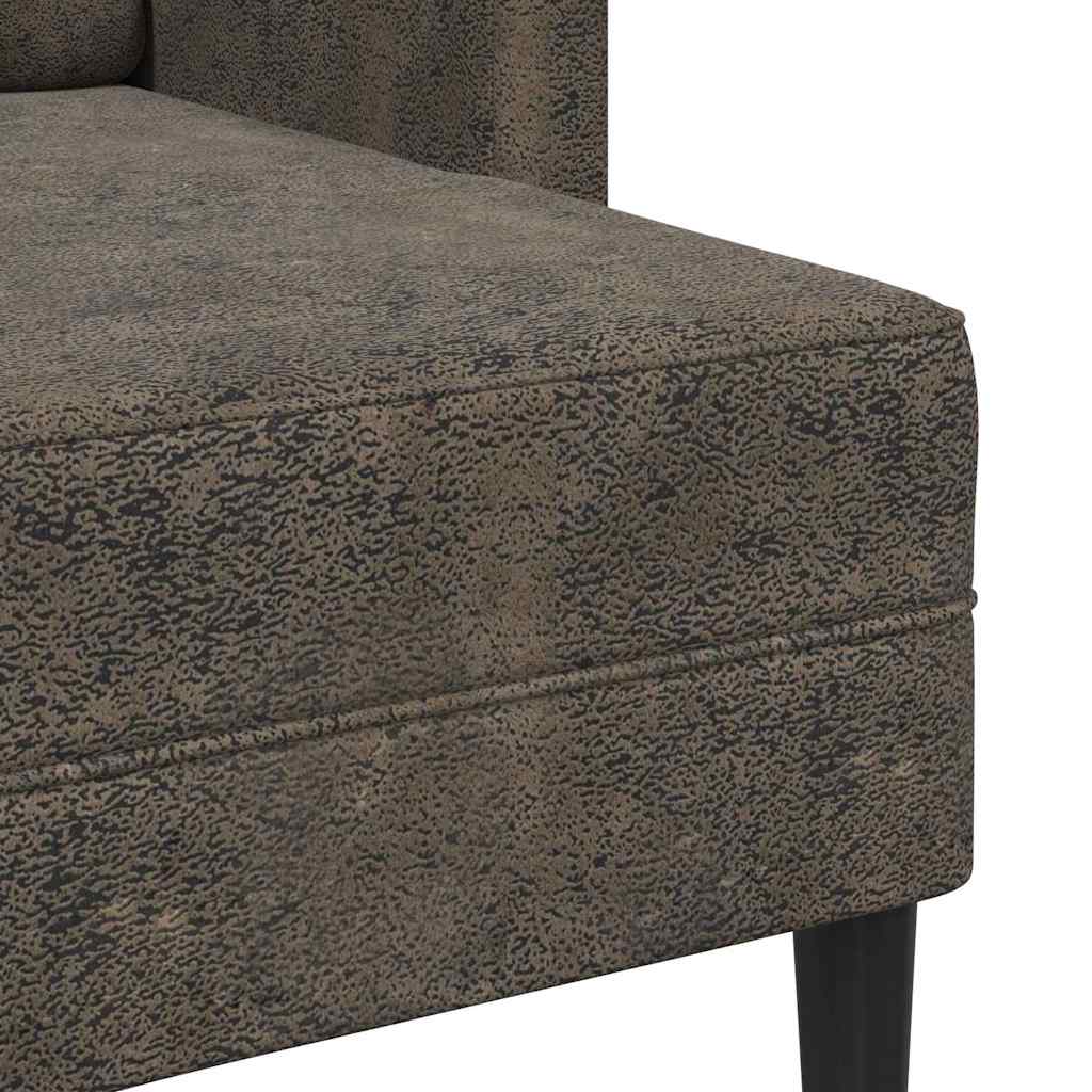 vidaXL Sofa 2-osobowa z szezlongiem w kształcie litery L Ciemnoszara