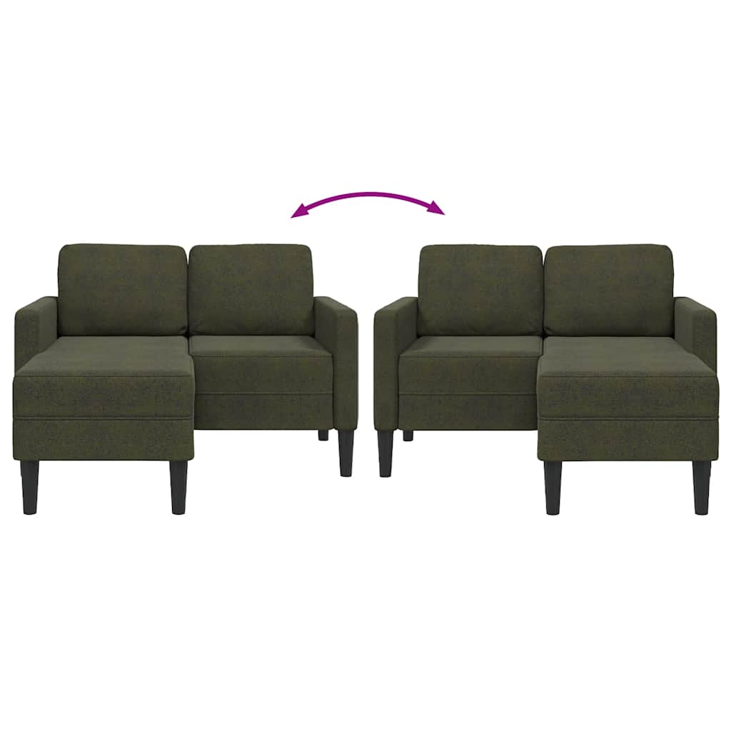 vidaXL Sofa 2-osobowa z szezlongiem w kształcie litery L