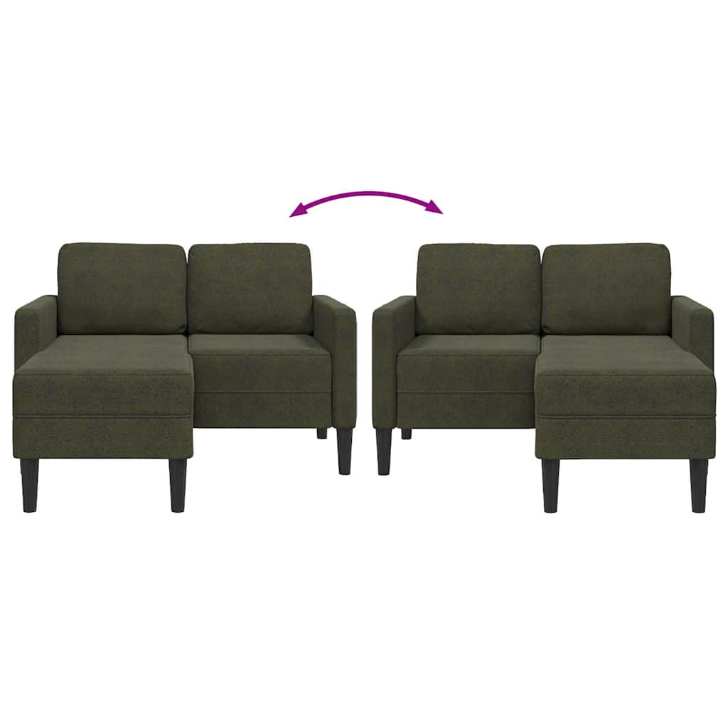 vidaXL Sofa 2-osobowa z szezlongiem w kształcie litery L