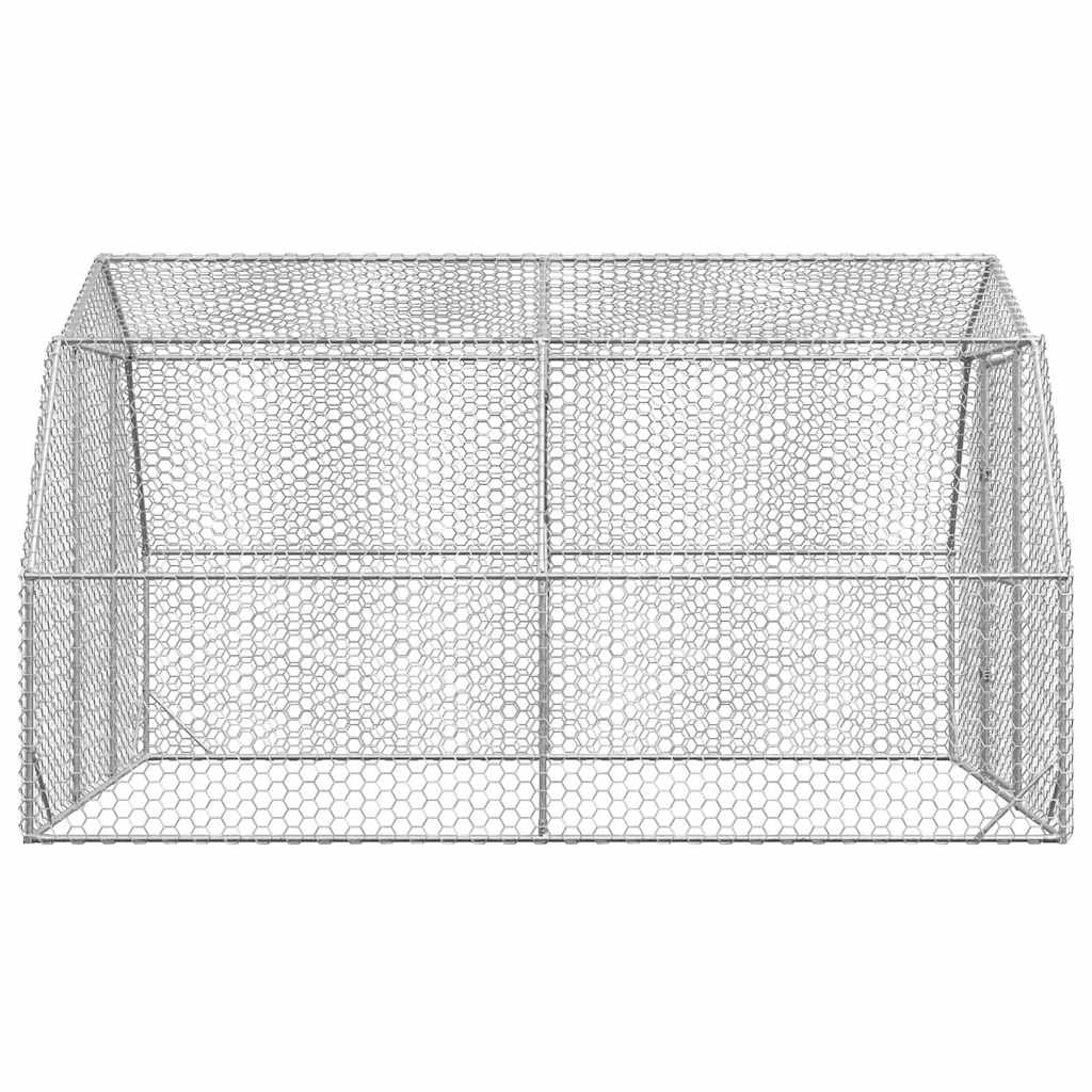 vidaXL Kurnik dla kur, 2,5x4x2,25 m, stal
