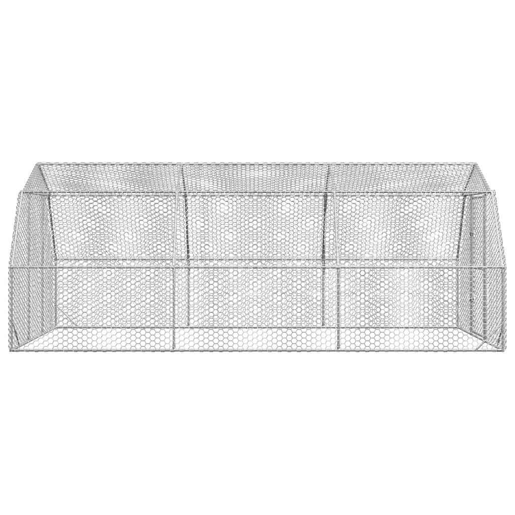 vidaXL Kurnik dla kur, 2,5x6x2,25 m, stal