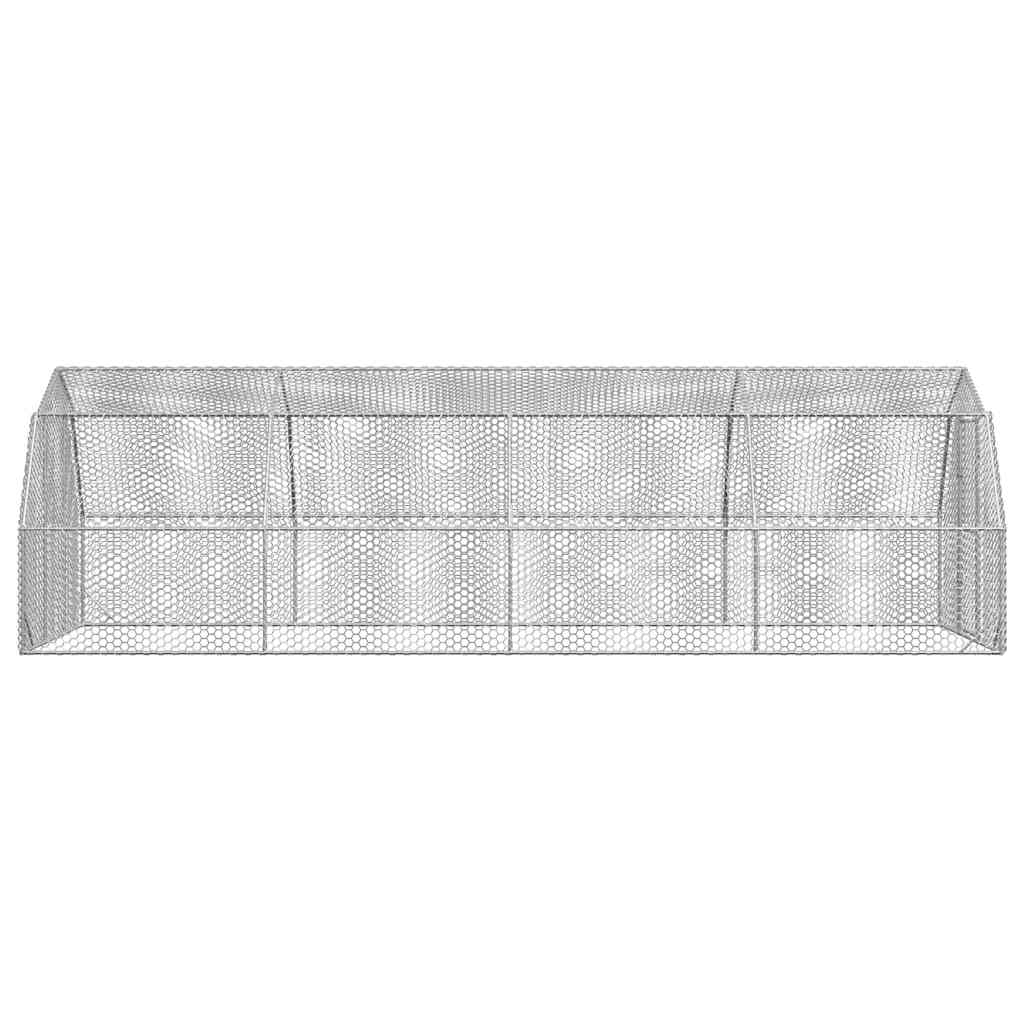 vidaXL Kurnik dla kur, 2,5x8x2,25 m, stal