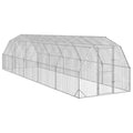 vidaXL Kurnik dla kur 2,5x10x2,25 m Stal ocynkowana