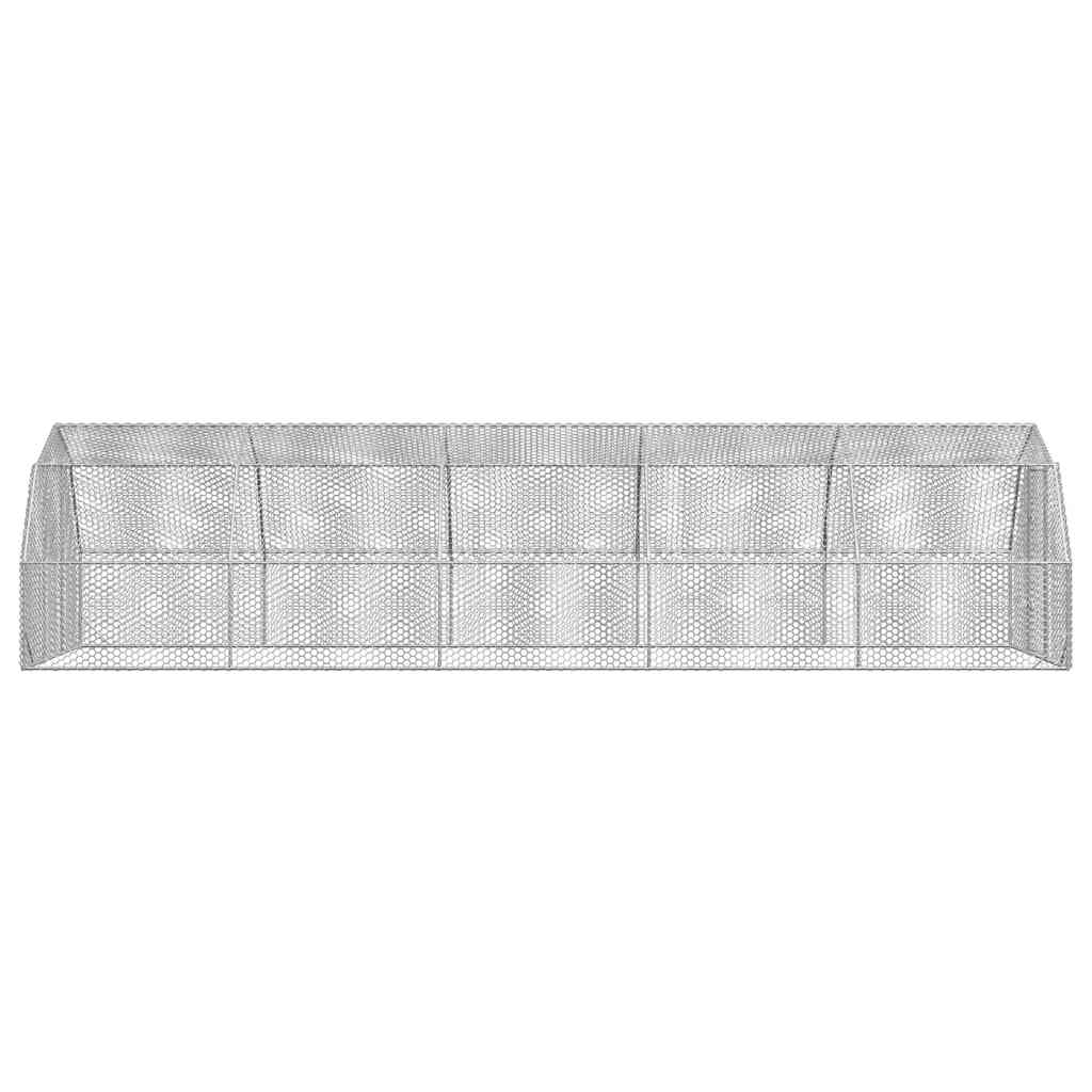 vidaXL Kurnik dla kur 2,5x10x2,25 m Stal ocynkowana