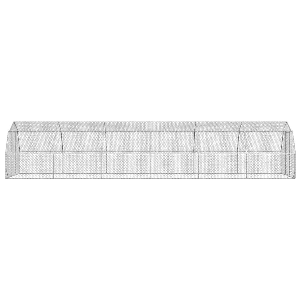 vidaXL Kurnik dla kur 2,5x12x2,25 m Stal ocynkowana