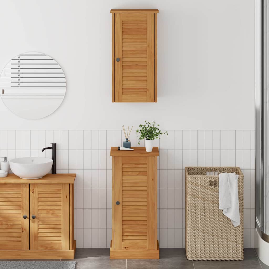 vidaXL Zestaw mebli łazienkowych VIGO 2 pcs Brązowy i Brązowy Miodowy