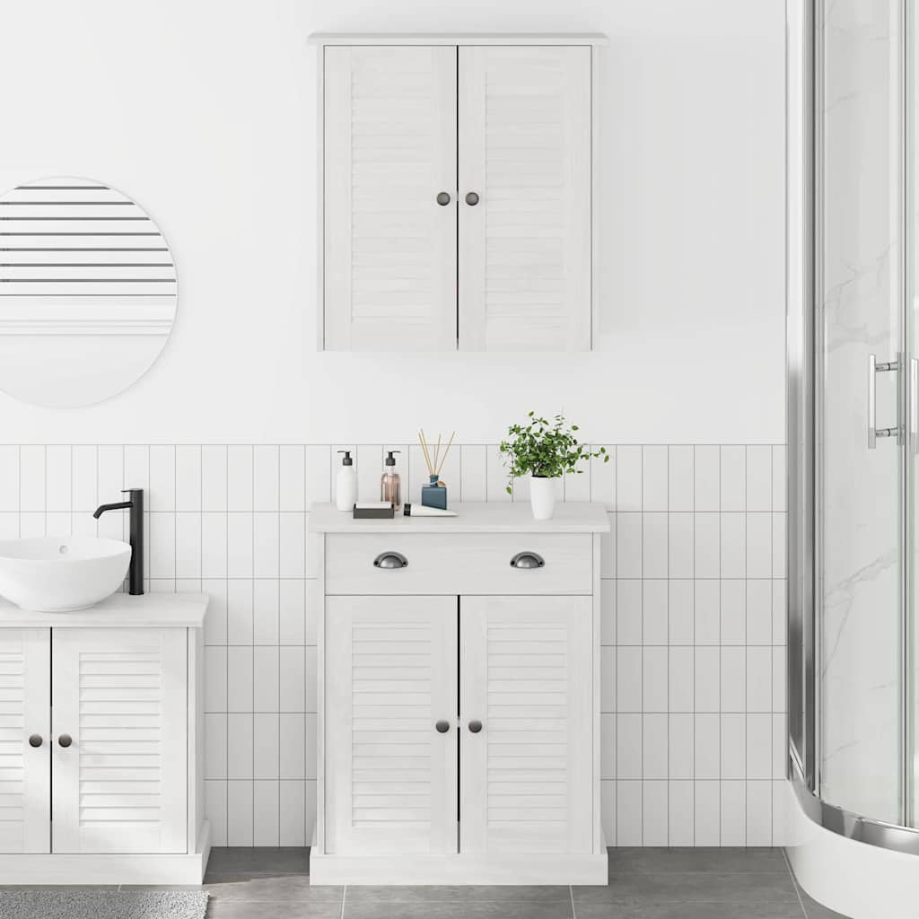 vidaXL Zestaw mebli łazienkowych VIGO 2 pcs Biały i Biały Antyk