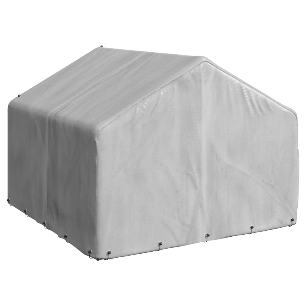 vidaXL Buda dla psa na zewnątrz z pokrowcem 2x2x1,5 m, ocynkowana stal