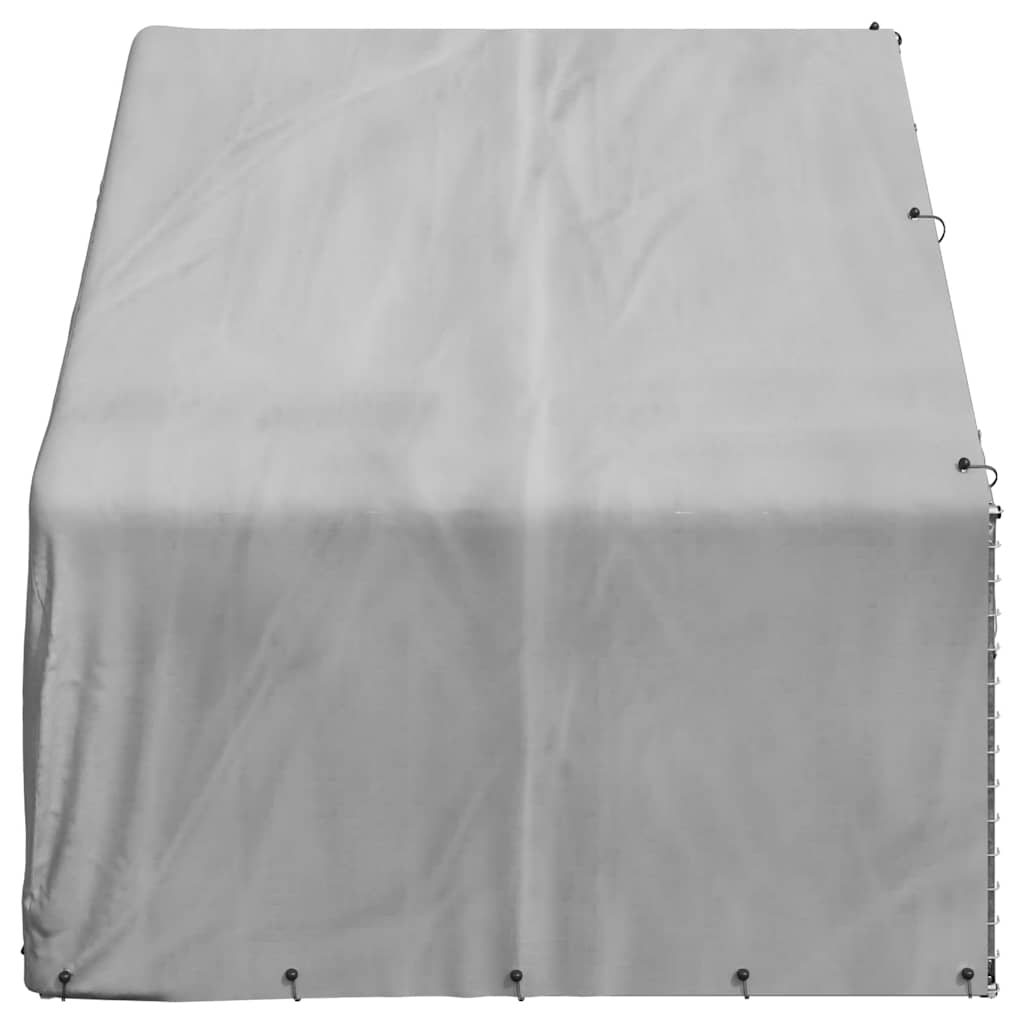 vidaXL Buda dla psa na zewnątrz z pokrowcem 3x2x1,9 m, ocynkowana stal