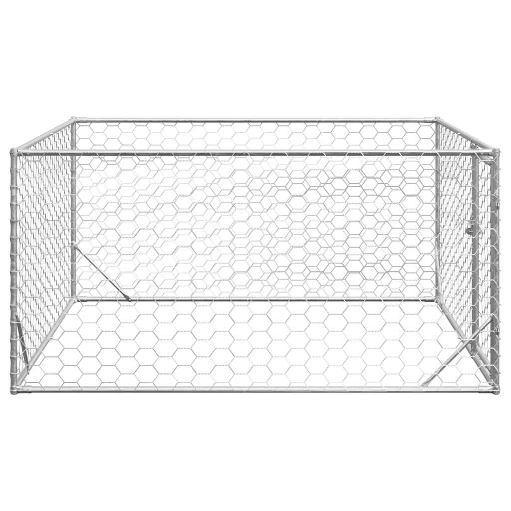 vidaXL Zewnętrzna buda dla psa z drzwiami 2x2x1 m, ocynkowana stal