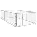 vidaXL Buda dla psa na zewnątrz z drzwiami 2x4x1 m, ocynkowana stal