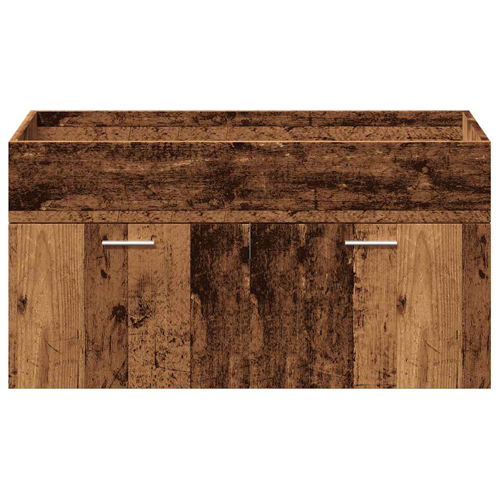 vidaXL 4-częściowy zestaw mebli łazienkowych, stare drewno