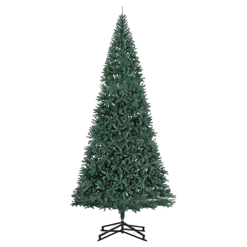 vidaXL Sztuczna choinka ze stojakiem, zielona, 500 cm, PVC