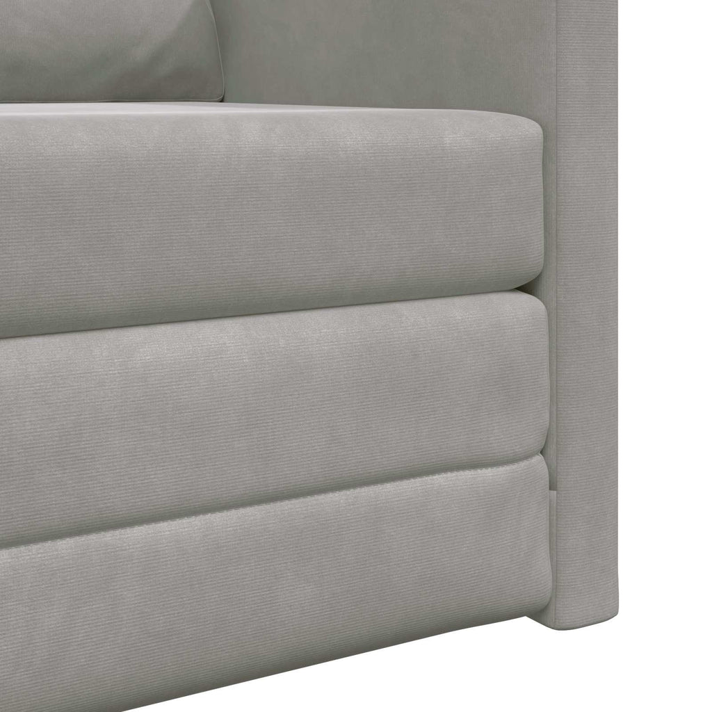 vidaXL Sofa Bed Jasnoszary 74 x 77 x 81 cm Aksamit