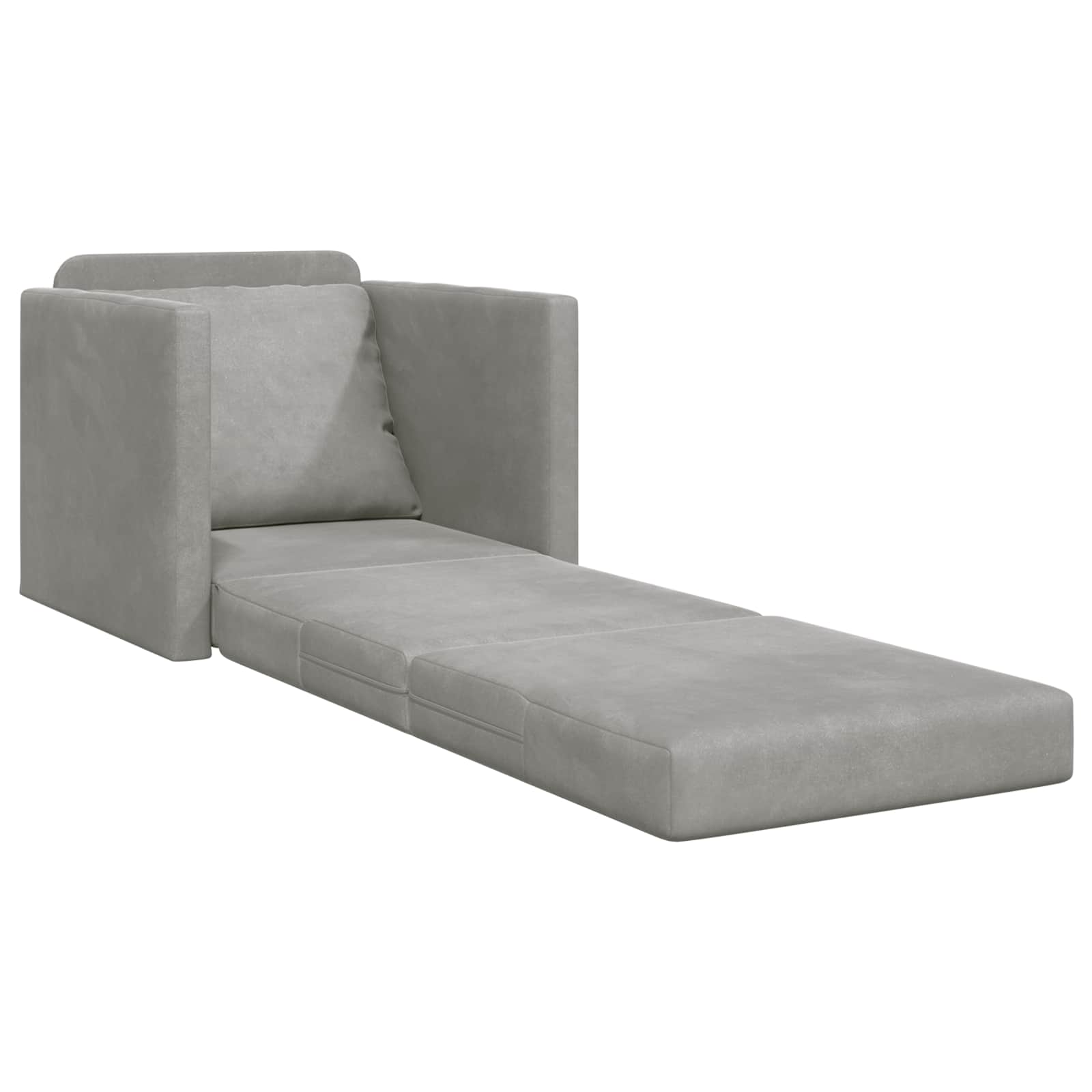 vidaXL Sofa Bed Jasnoszary 74 x 77 x 81 cm Aksamit