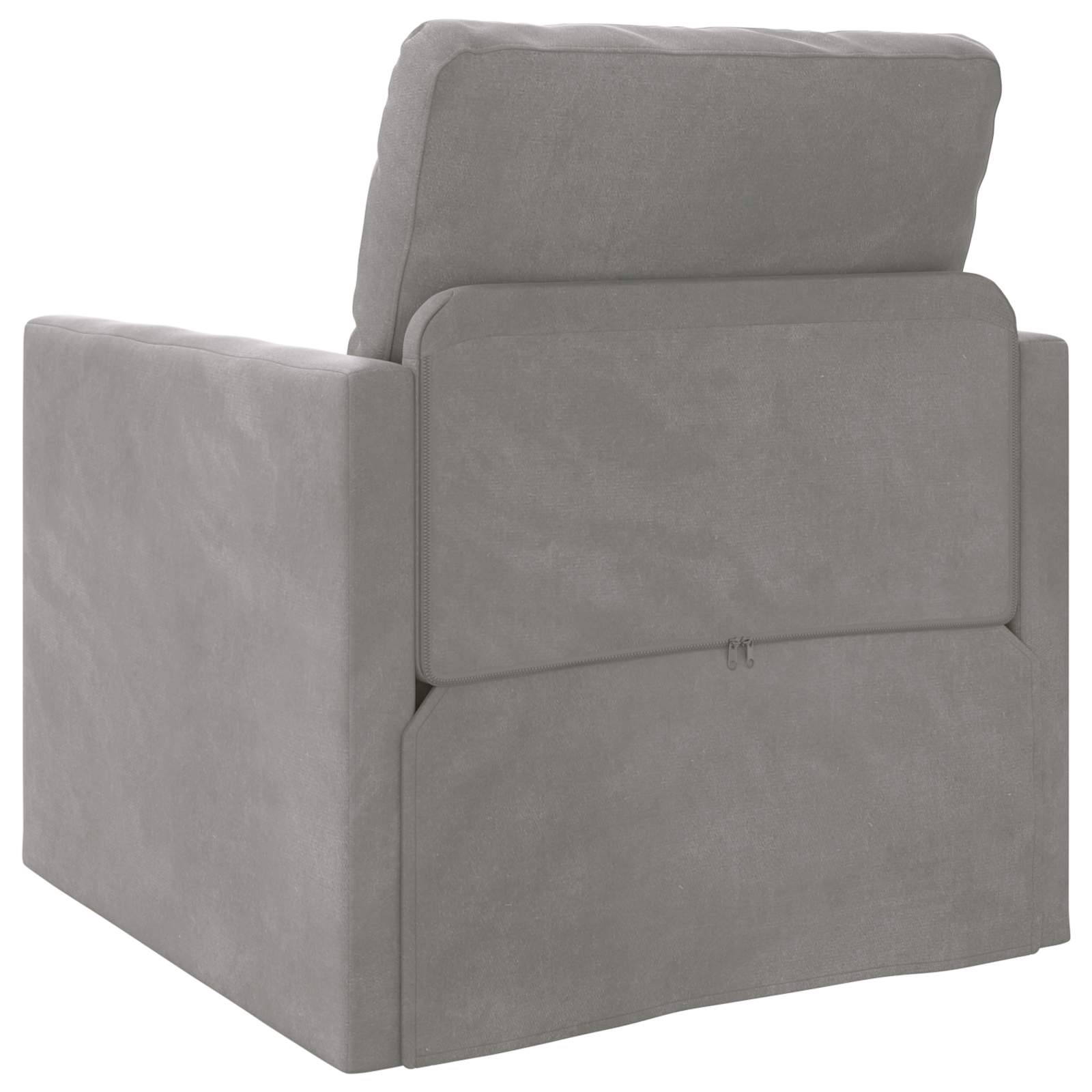 vidaXL Sofa Bed Jasnoszary 74 x 77 x 81 cm Aksamit