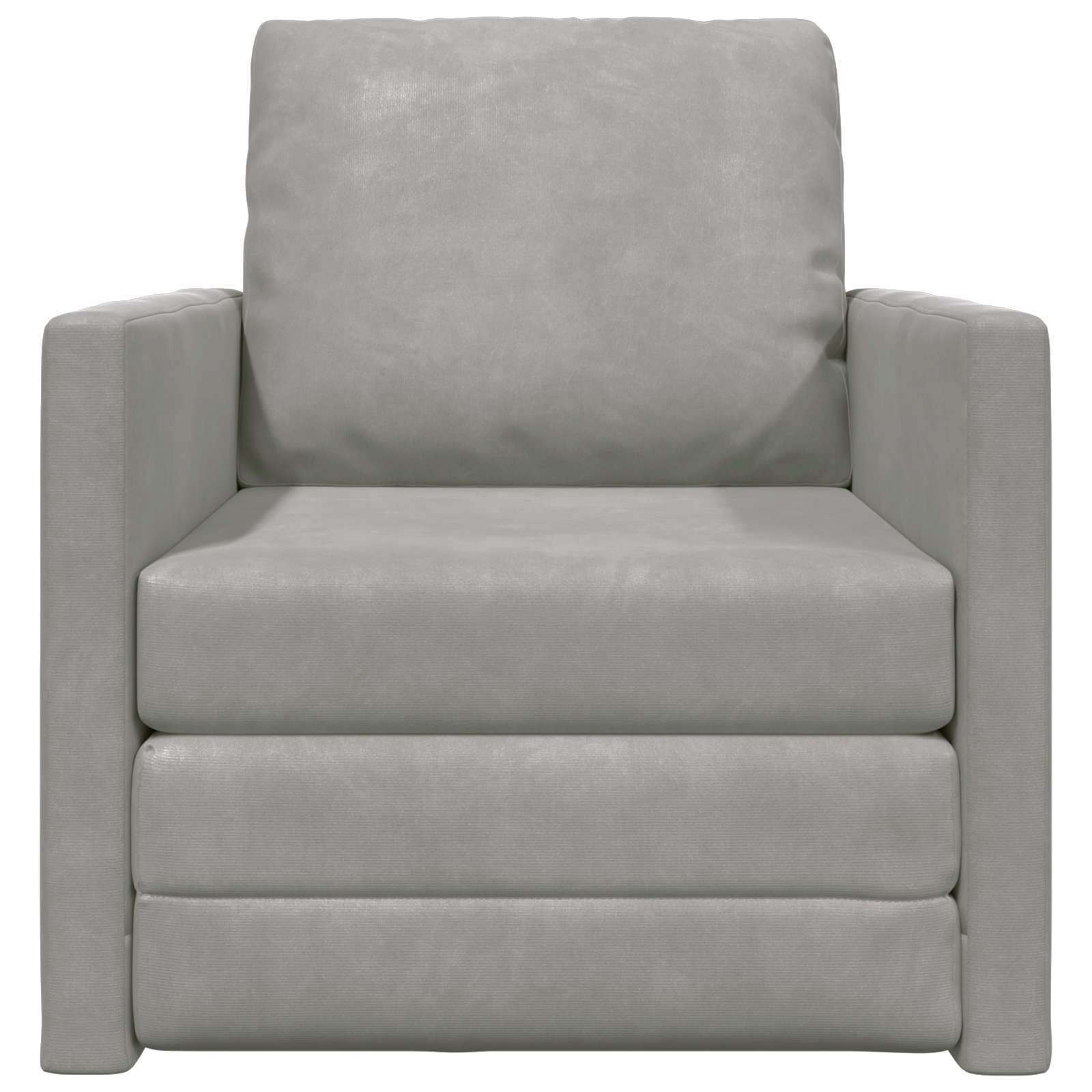 vidaXL Sofa Bed Jasnoszary 74 x 77 x 81 cm Aksamit