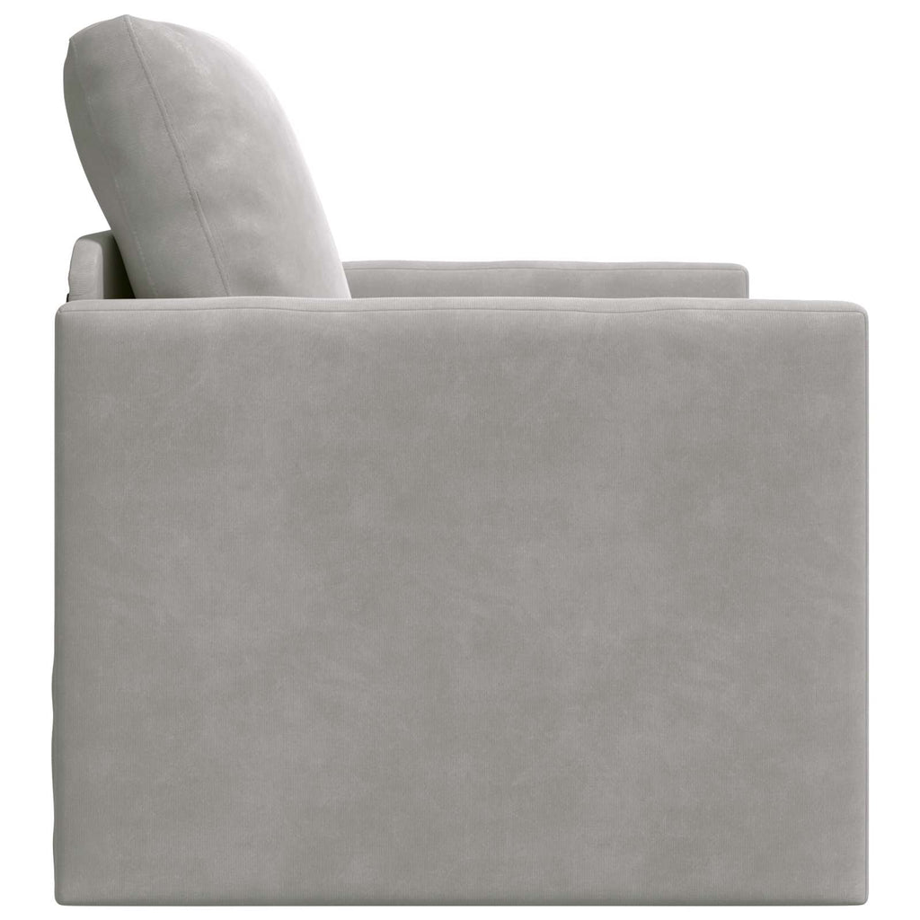 vidaXL Sofa Bed Jasnoszary 74 x 77 x 81 cm Aksamit