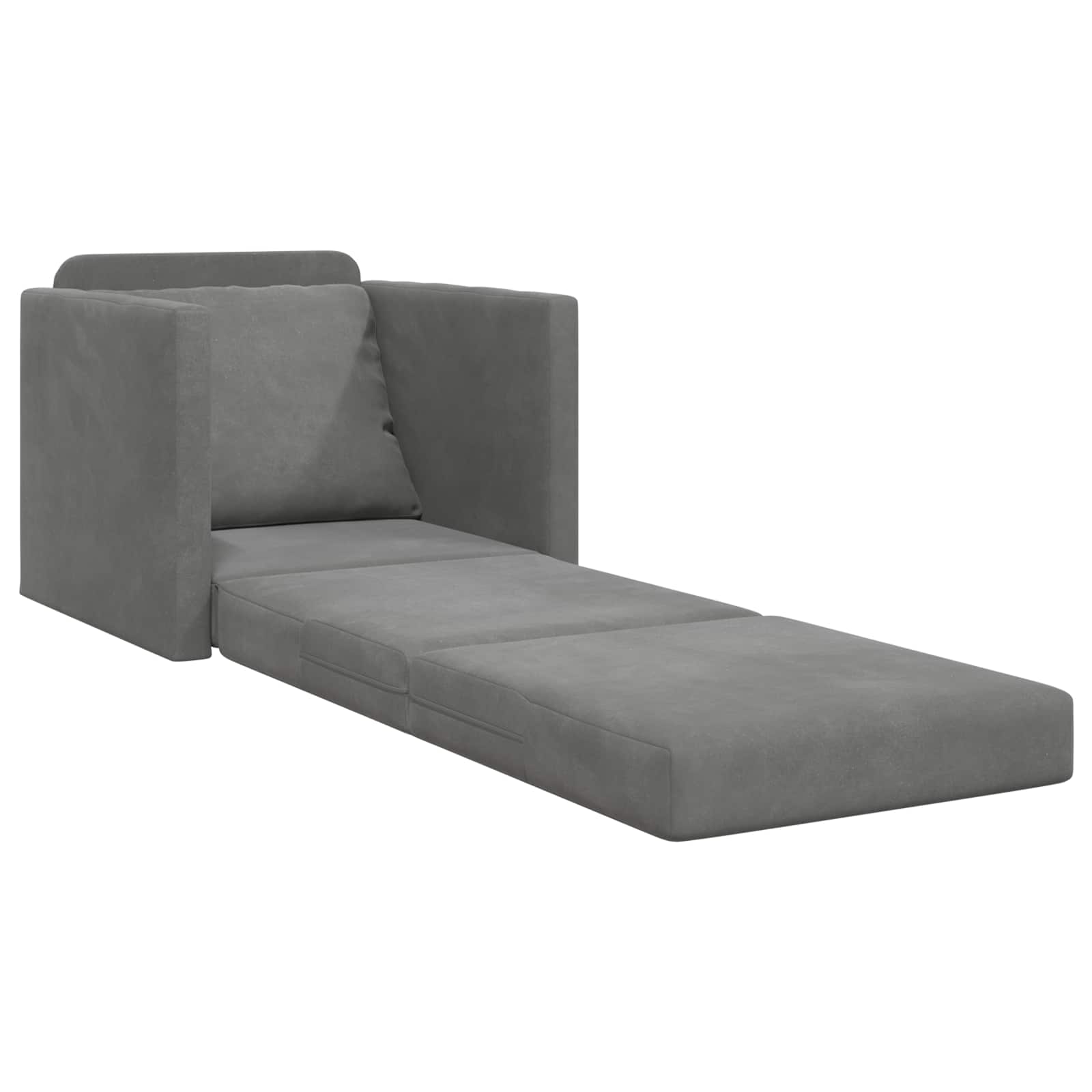 vidaXL Sofa Bed Ciemnoszary 74 x 77 x 81 cm Aksamit