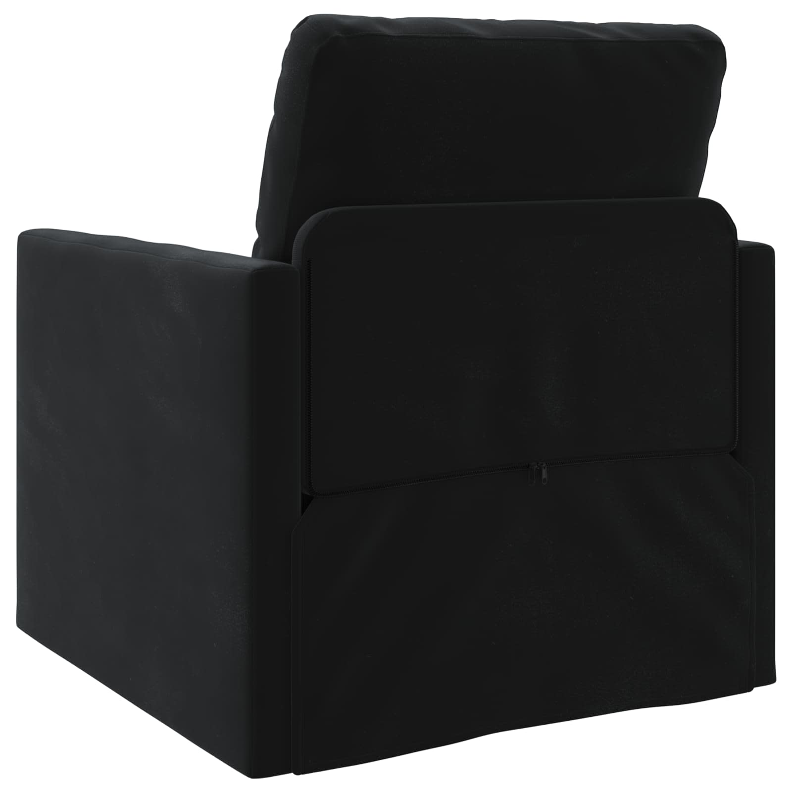 vidaXL Sofa Bed Czarny 74 x 77 x 81 cm Aksamit
