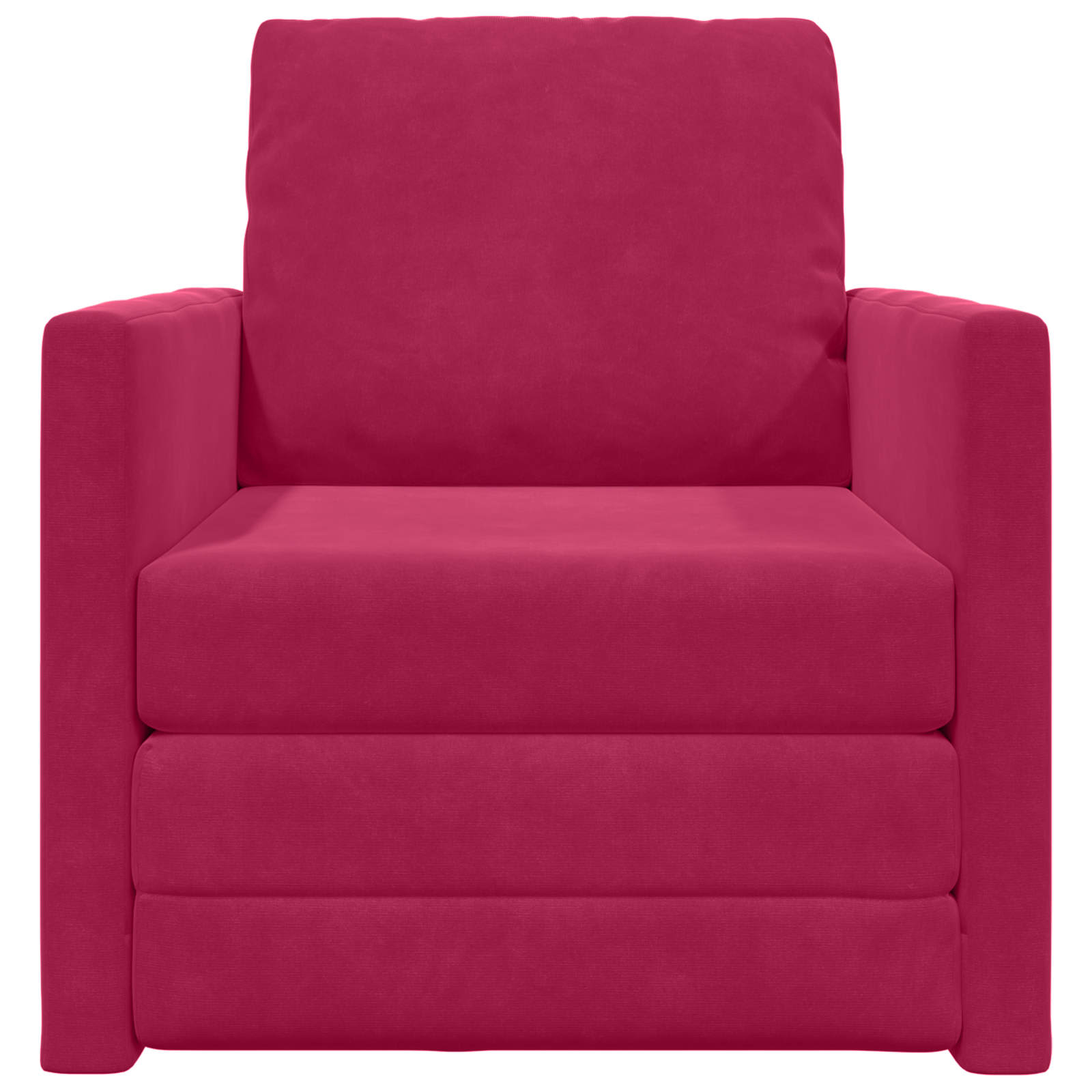 vidaXL Sofa Bed Czerwone wino 74 x 77 x 81 cm Aksamit
